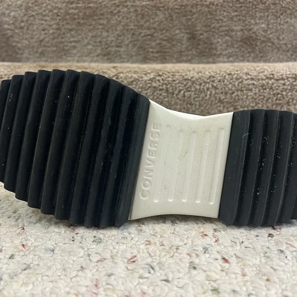 Converse Black, Yellow and Off-White Run Star Hike Platform High-Top Sneakers - Picture 5 of 6